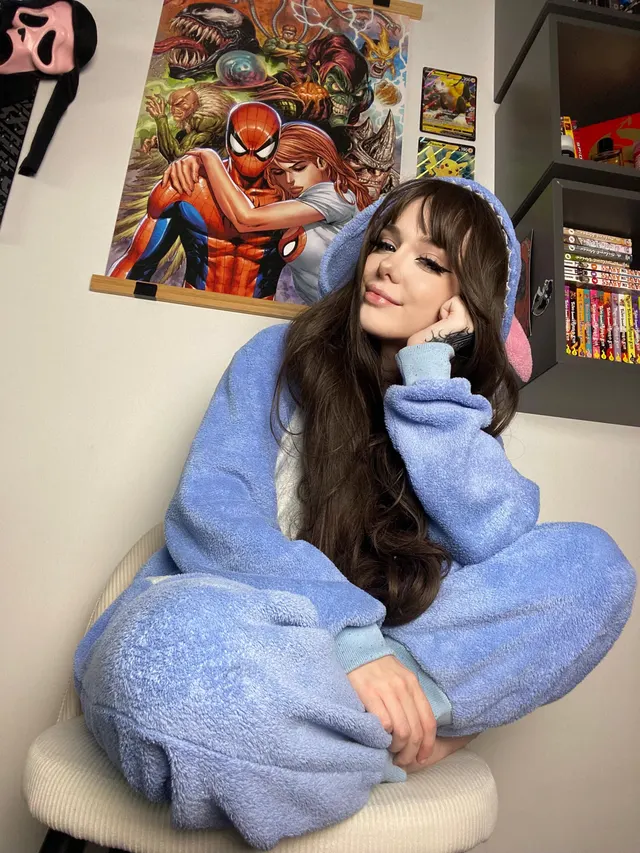 You never know whats underneath a cute stitch onesie 🤍