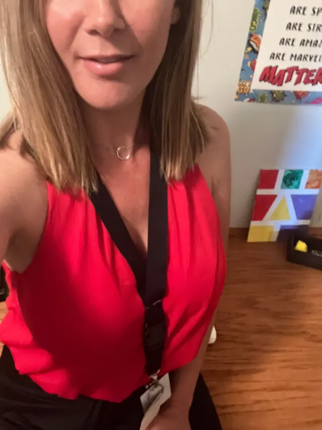 Miss Lynn gets naughty at school (upskirt)