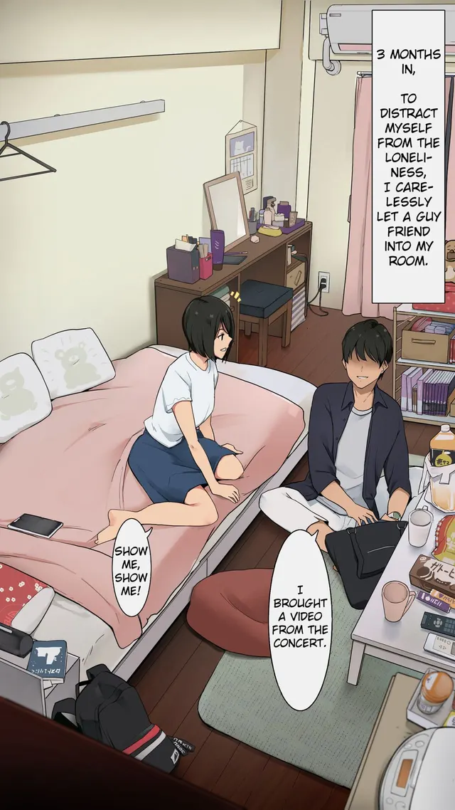 Let a guy friend into room, To distract from loneliness [wakamatsu]