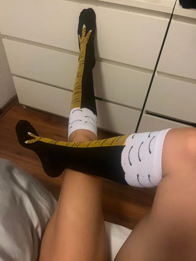 First time posting here, do you like my chicken leg socks?