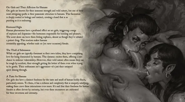 Orc women love humans. (JustSomeNoob)