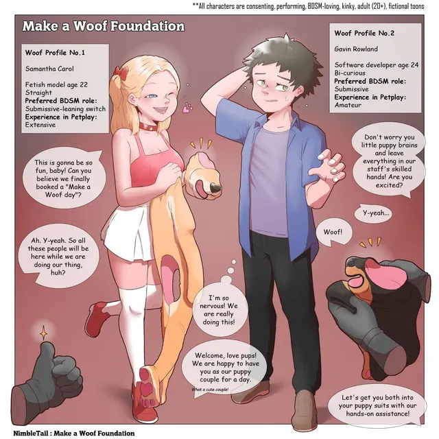Make a woof foundation