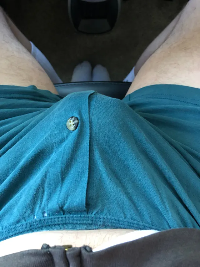 In my buddy’s boxers - felt so comfy I almost left the house like this