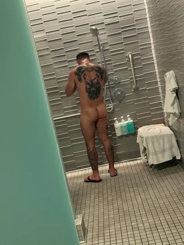 the only exposed shower