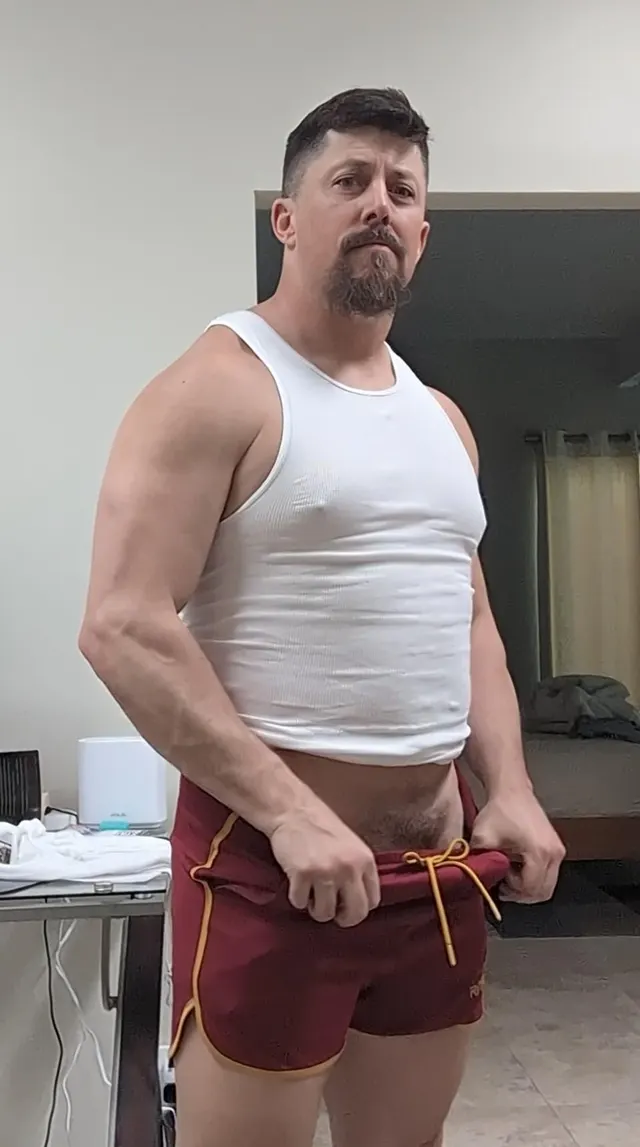 Want to see what's in Dad's shorts?