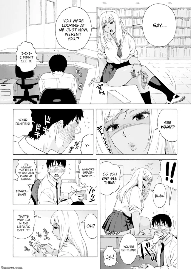 Bullied by Gyaru in the library