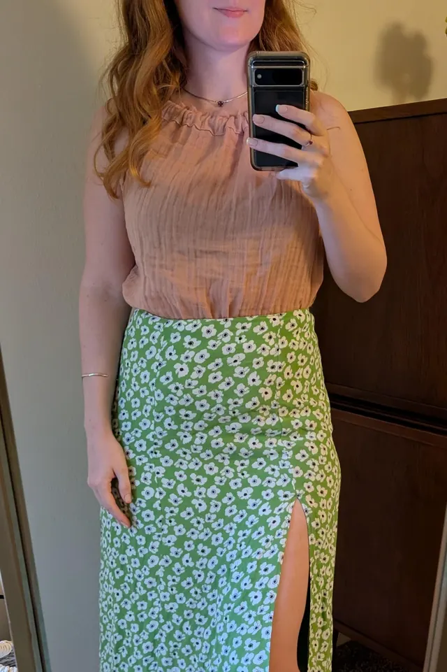 Swipe to undress this wholesome suburban milf