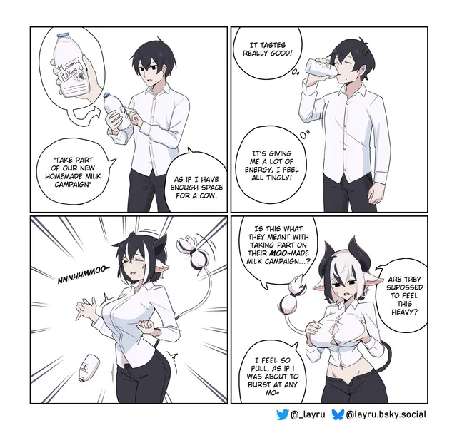 Homemade Milk Campaign by Layru (Cowgirl Expansion Lactation)