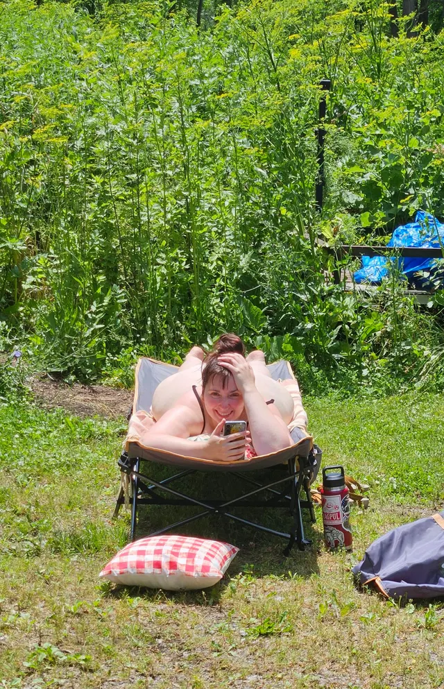 Sunburning in progress.