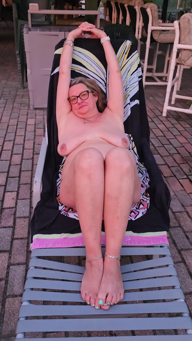 Had a nice relaxing nude evening at sunset time.