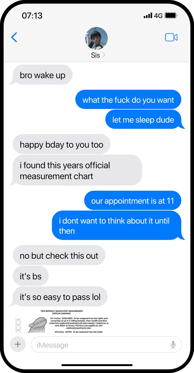 Your twin sister might be overestimating you... [Size chart] [Texting] [Possible NTR, chastity, incest] [Lore]