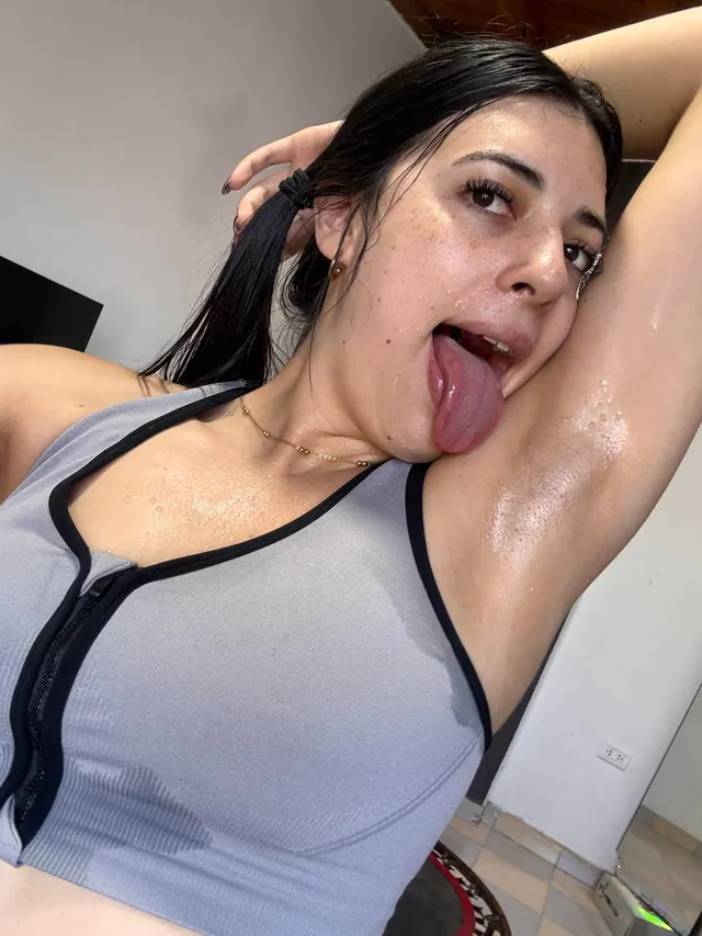 How delicious it feels to lick every corner of my sweaty body… savoring every salty drop sliding down my hot skin