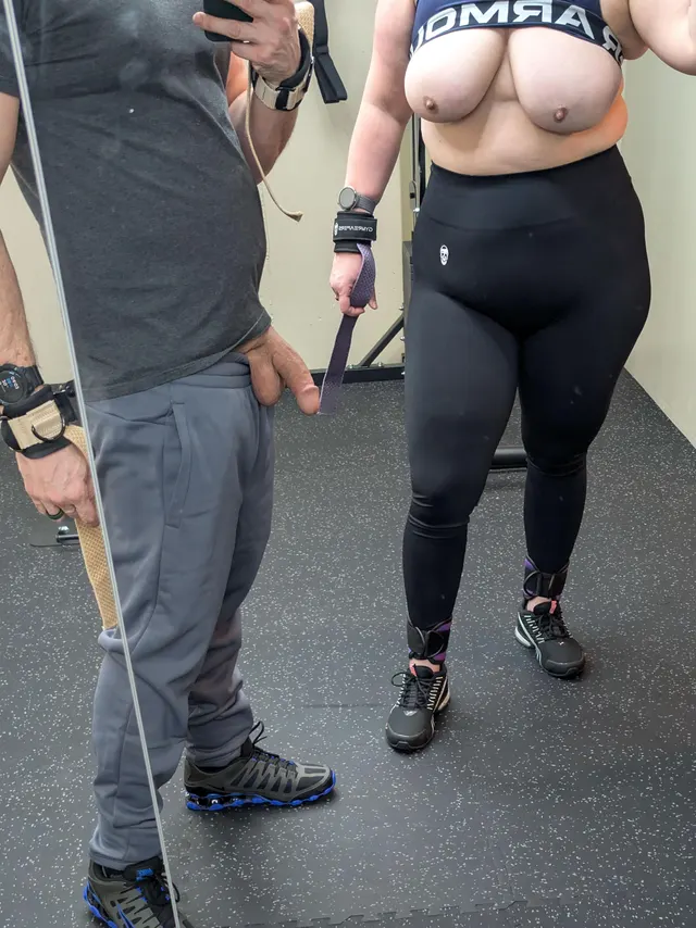 Hubby and I got distracted mid workout