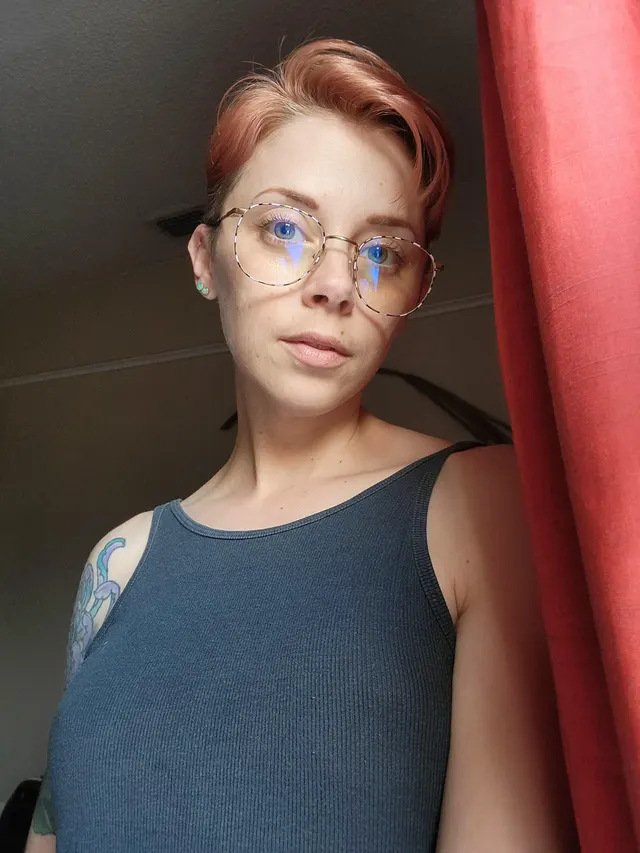 been feeling better lately, accepting even... swipe for a little underboob 😘