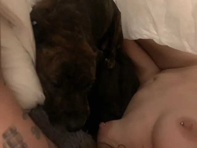 This morning my pup was just too cute for me to take any pictures without her in them, too:)