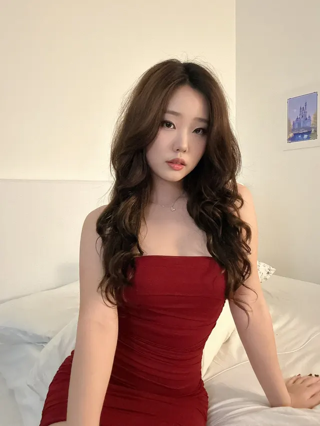 Tight red dress