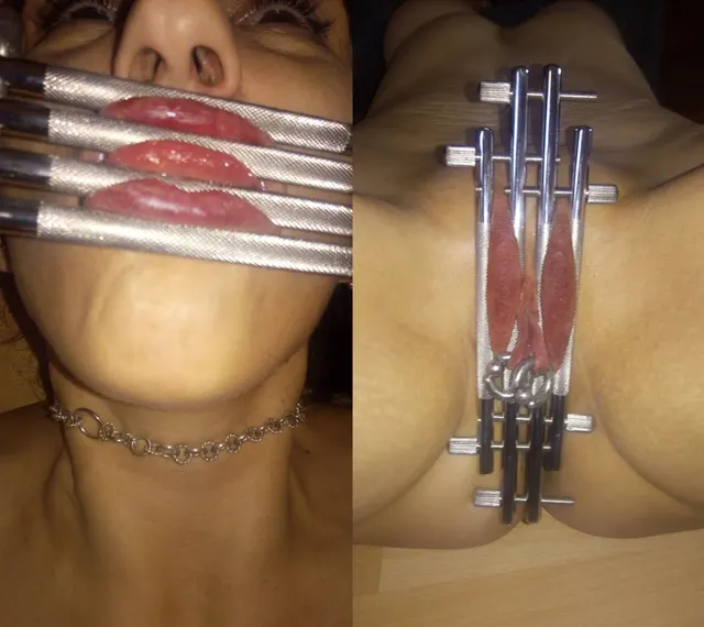 Turning both sets of lips purple as punishment for talking back.