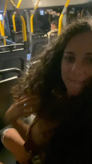 Riding the bus with my tits