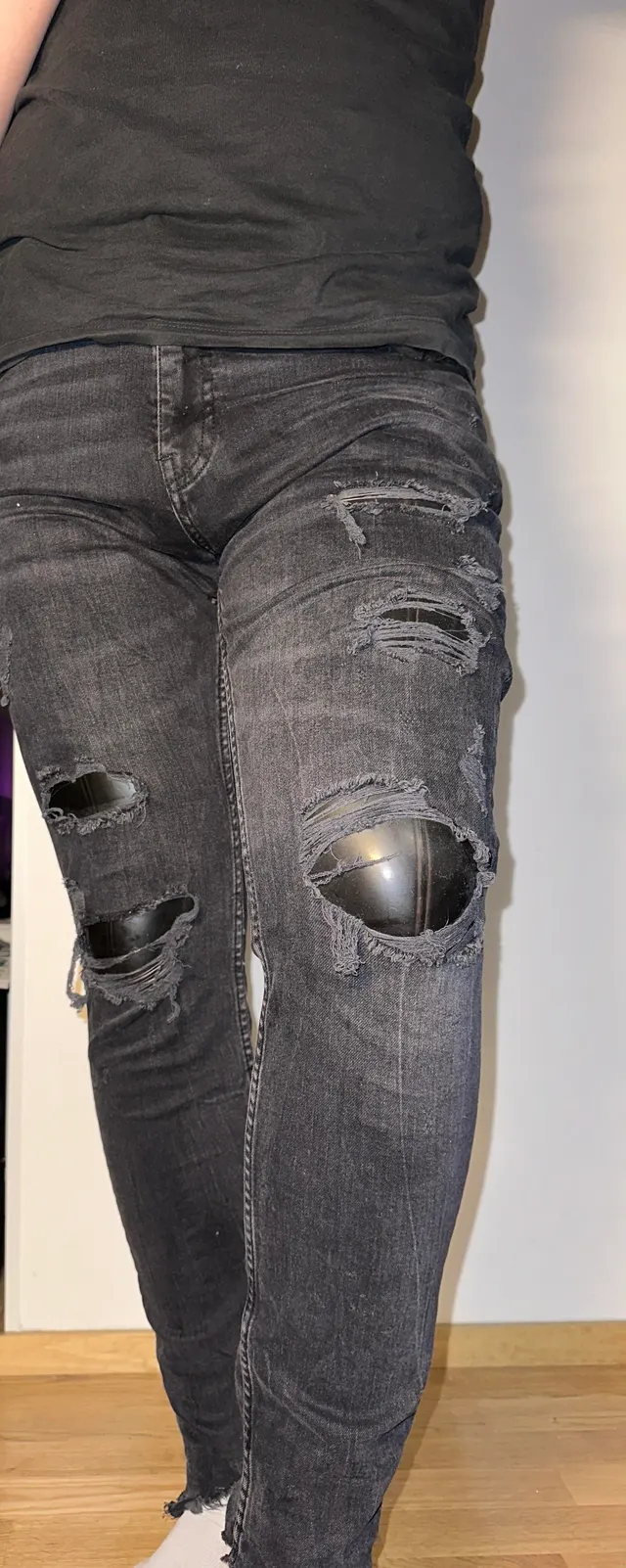 First time wearing latex at public