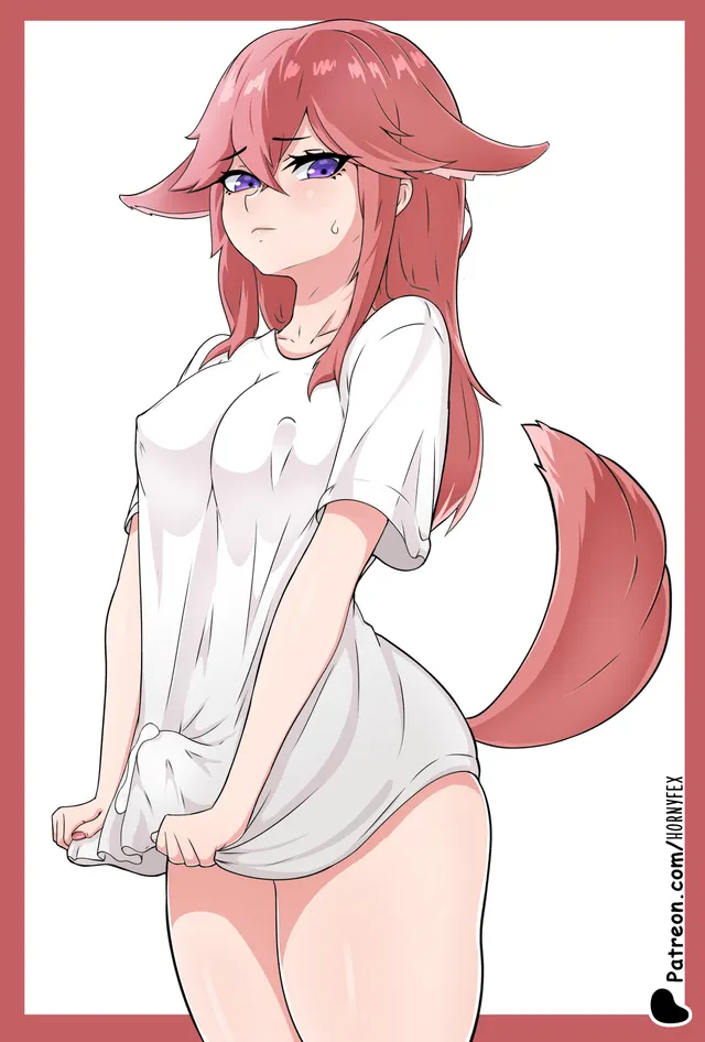 Yae Miko in just a shirt (HornyFex) [Genshin Impact]