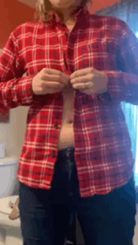 Stripping the flannel off before a shower 