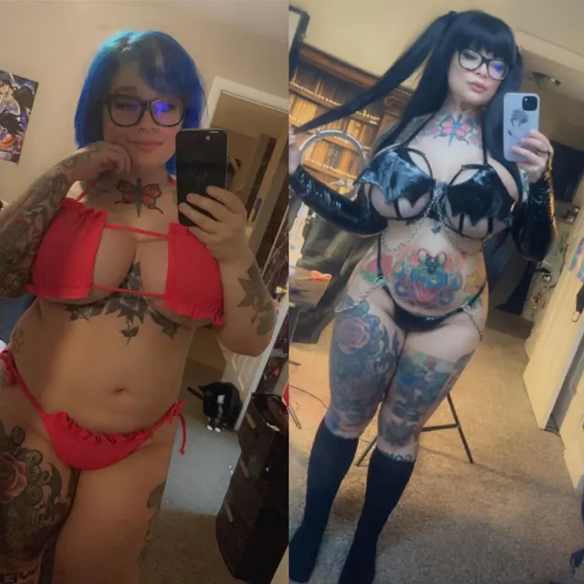 2 years apart, I’m still working towards the best version of myself I can be. Hopefully I can inspire other future bimbos to look your best!