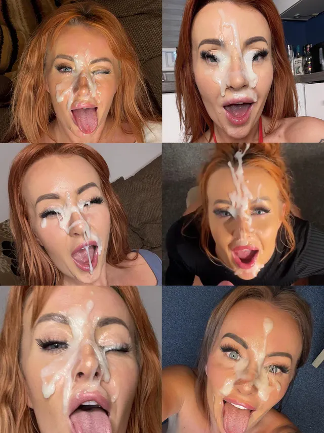 Which one does she wear the cum the best in?
