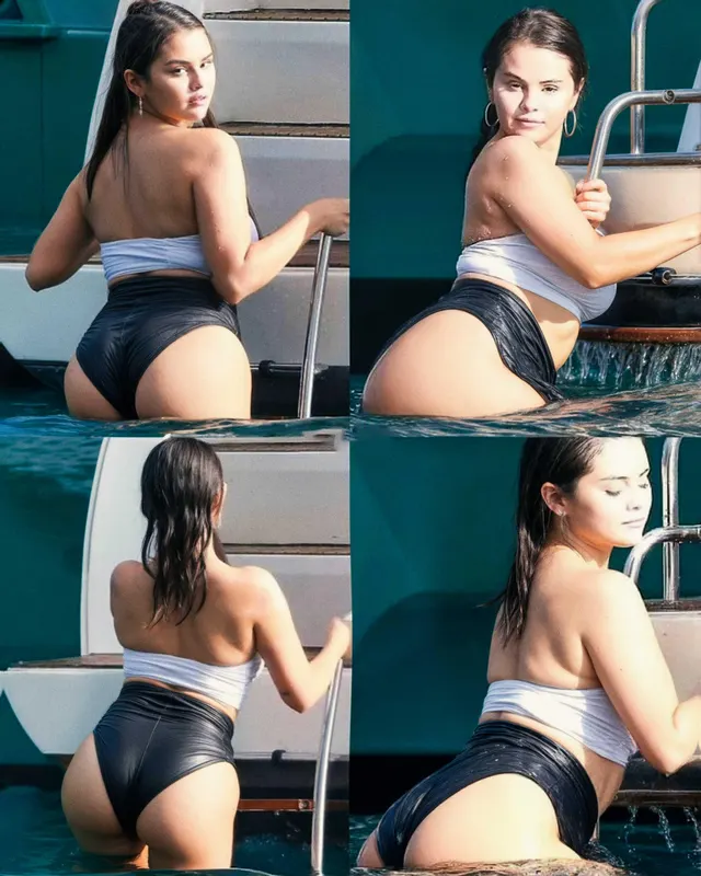 Selena Gomez catches the photographer