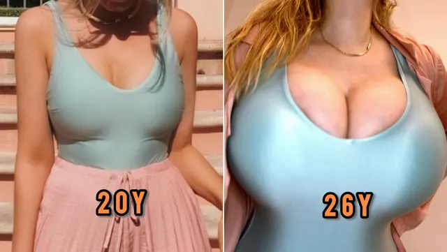 Double expansion: my boobs and the same swimsuit, now stretched to its limit lol