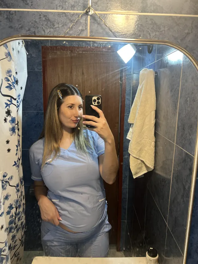 My areolas are visible when I wear my scrubs without a bra