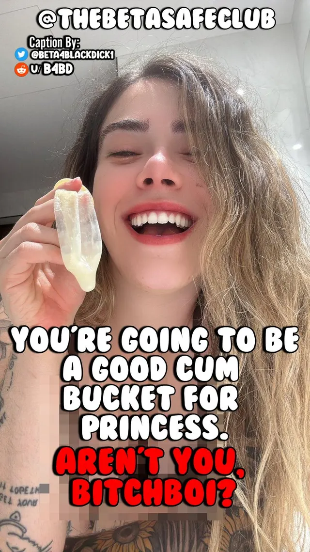 You're going to be a good cum bucket, right?