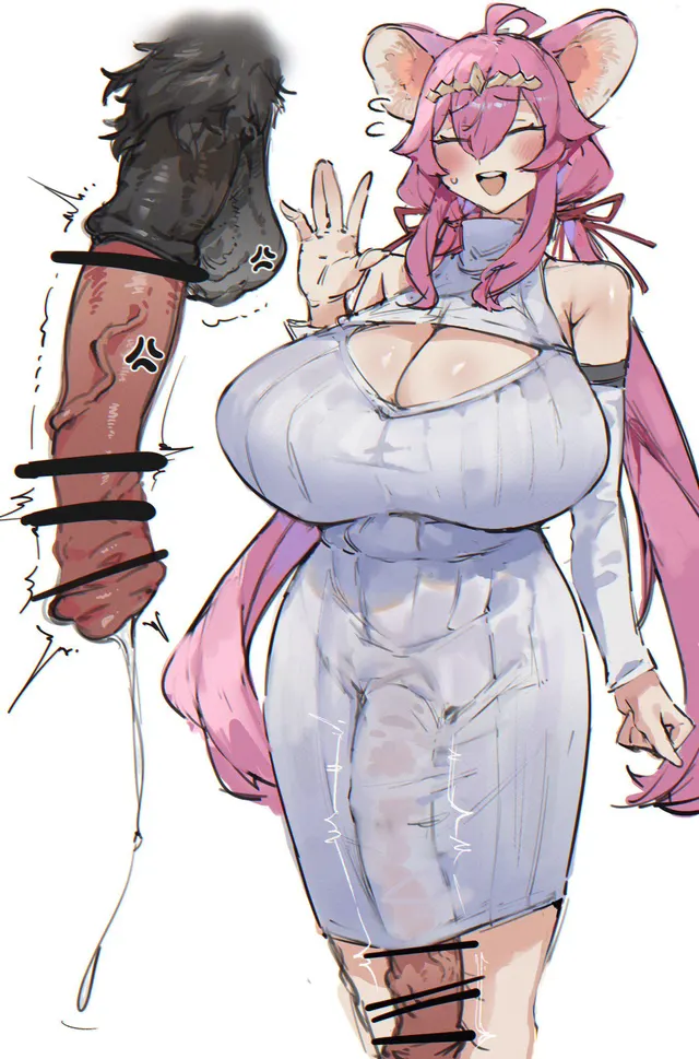 It's a bit too long for her dress (art by Hasppa)