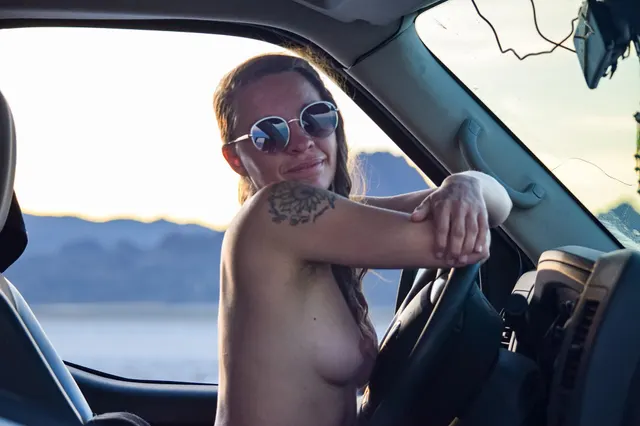 Freedom is the open road and no clothes