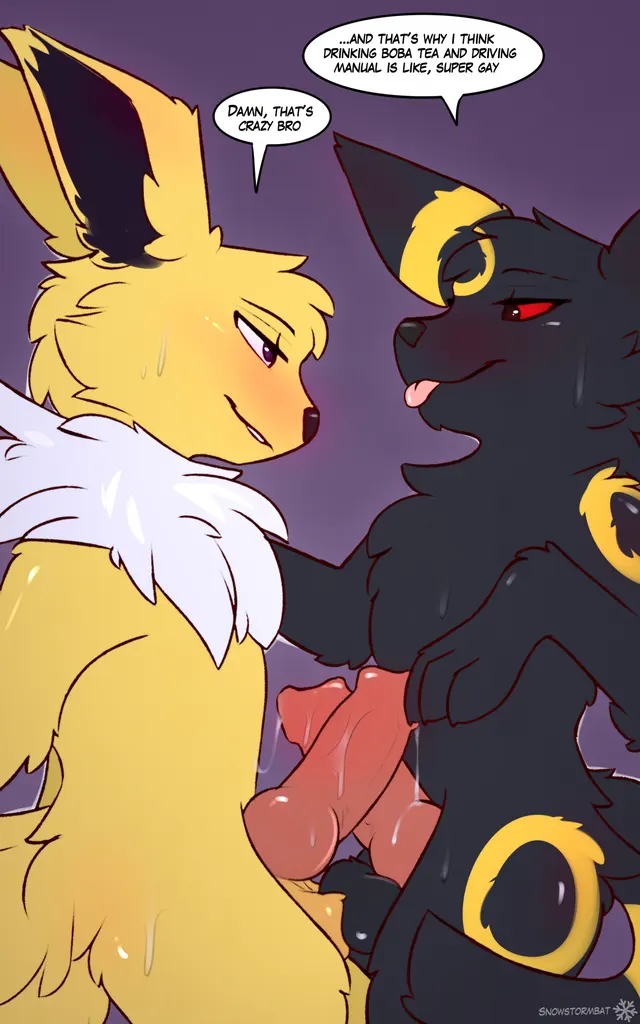 Jolteon and Bre (SnowStormBat)