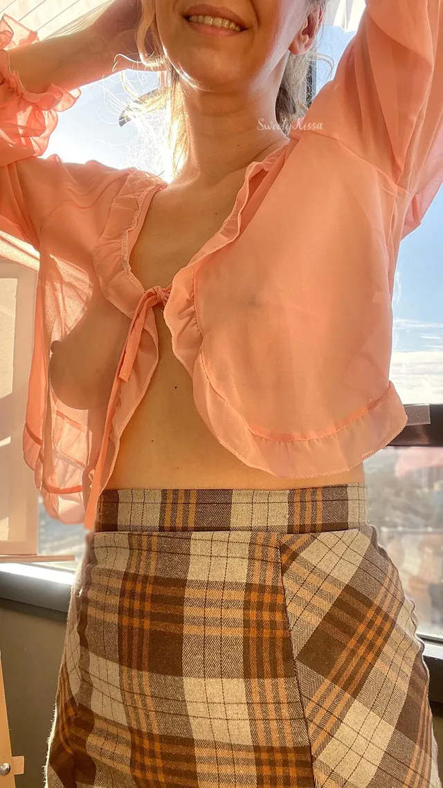 The sun is showing off my assets