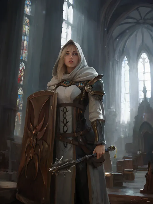 Sister Althea, Human Cleric by Dennis Fröhlich