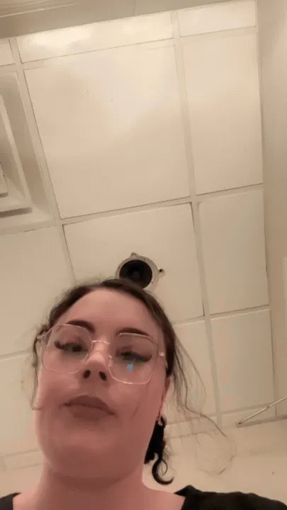 Doing this in a public bathroom feels naughty