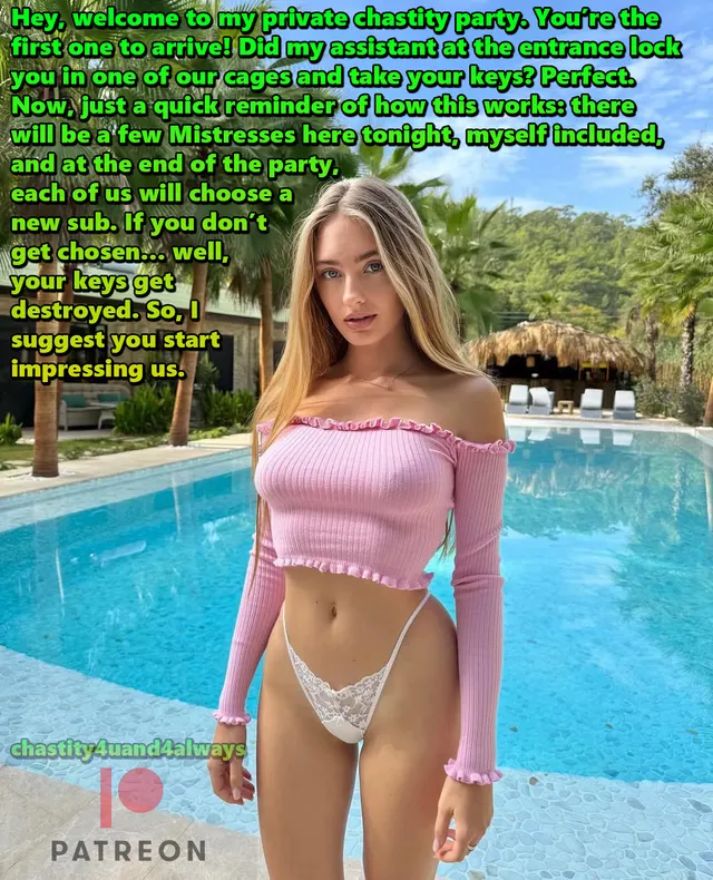 It looks like a fun chastity party