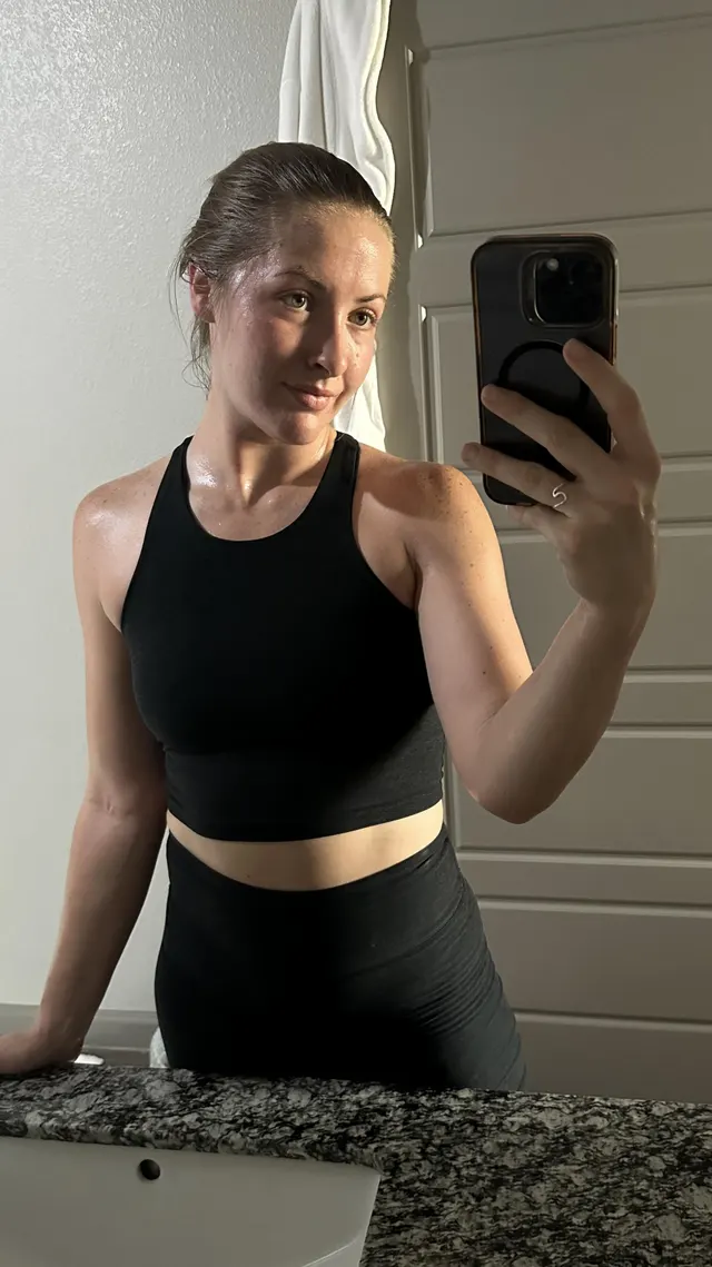 about to strip down after my workout