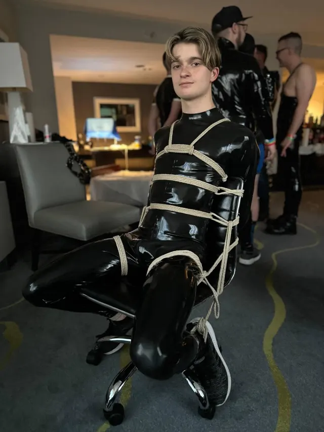 My friend put me on display at a party. Would you untie me?