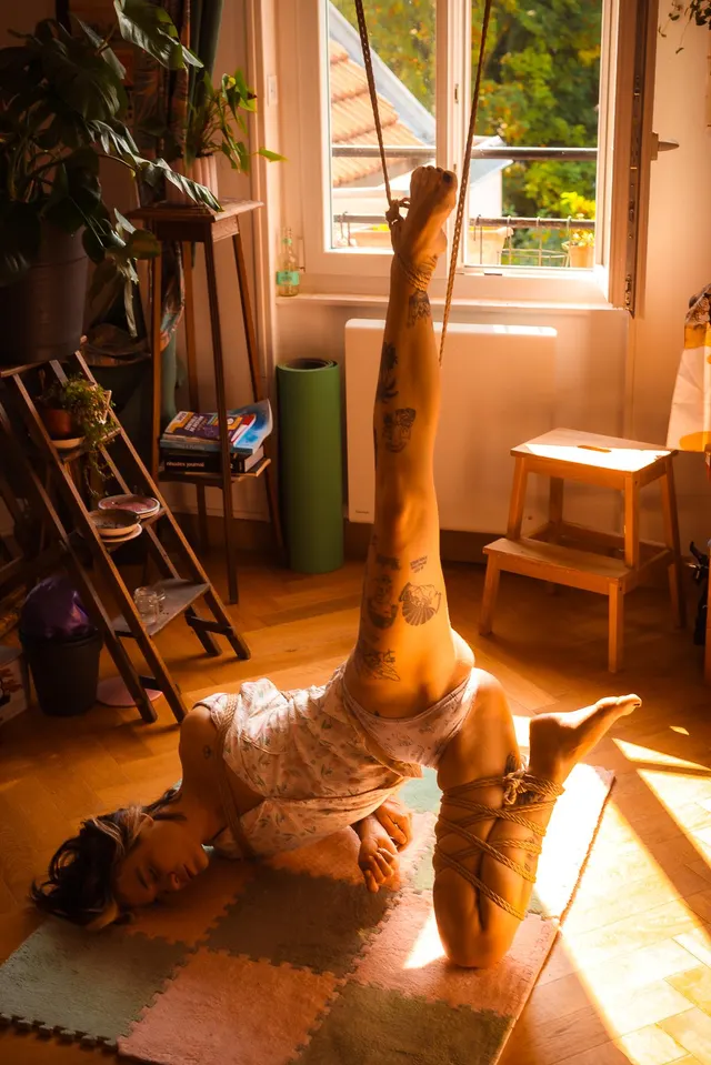 Little tie in my pyjamas at home