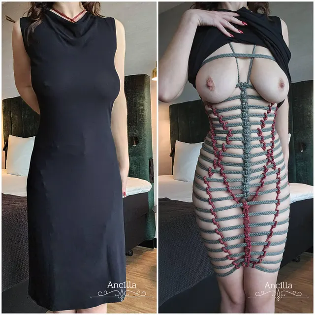 Do you think people will notice what's hiding under my dress?👗😇 [F]