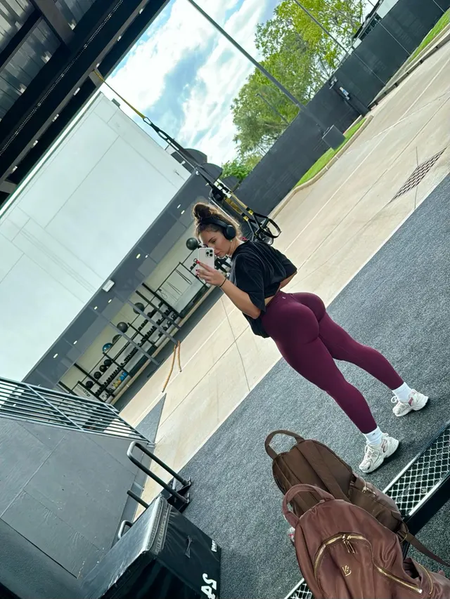 College gym girl with a natty