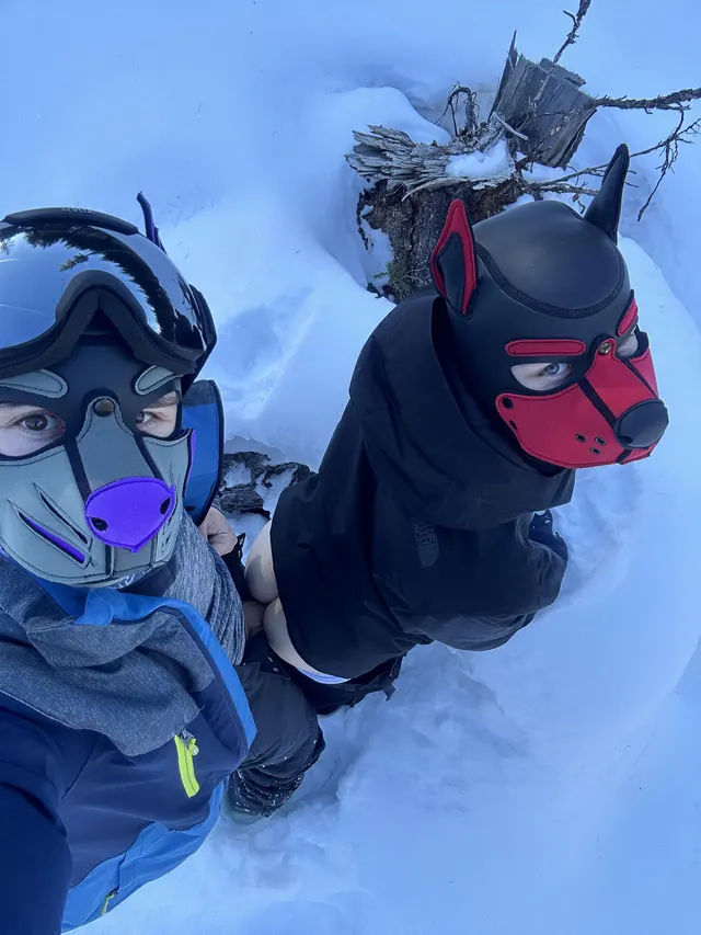 Just using my boy in the snow 😇😏