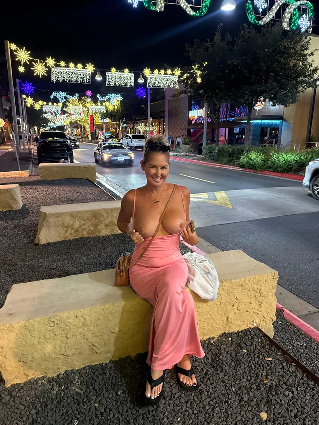 Tits out on the street