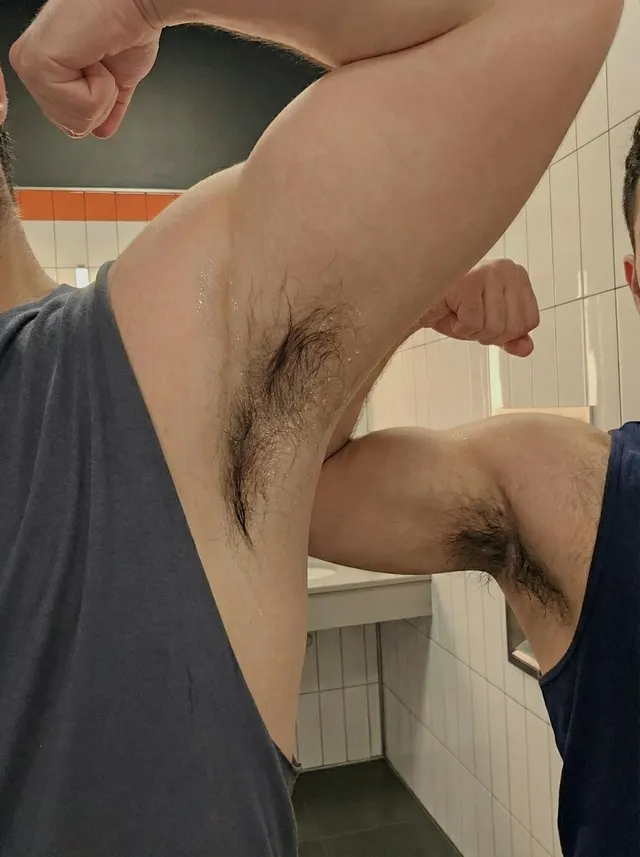 My brother and me a few weeks ago after hitting the gym together. Lift heavy and skip deodorant always.