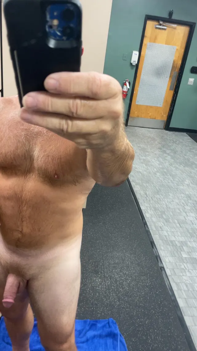 You walk in the locker room and this old (58) guy is trying to take a progress pic. Do you offer to help?
