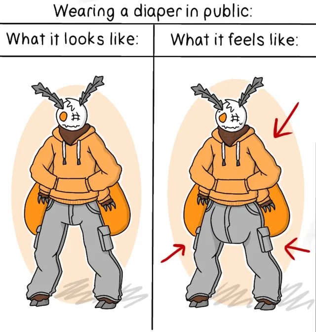 Wearing a diaper in public...