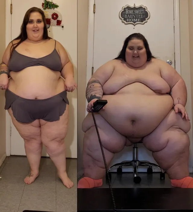 My first weigh-in versus the one I just posted. I'm twice the size I used to be.😳