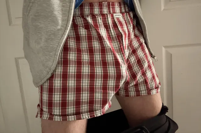 Jockey red plaid boxers